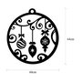 Wallity Accesorio Decorativo de Pared de Metal XMASBLACK - 028 Negro 60 x 64 cm
